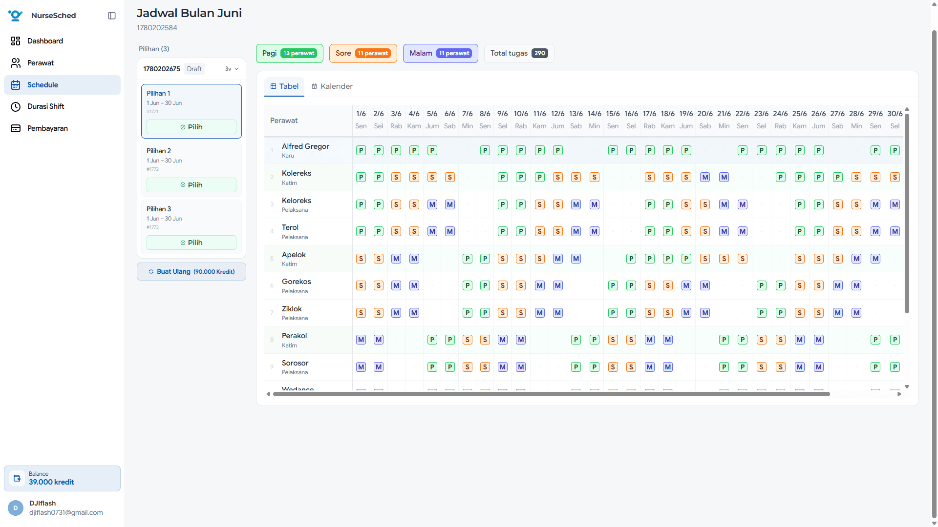 NurseSched screenshot 2